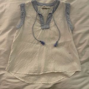 VINEYARD VINES WHITE TANK WITH STRIPES